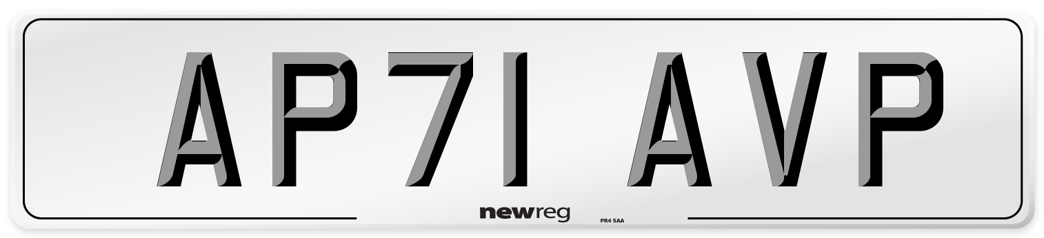 AP71 AVP Number Plate from New Reg